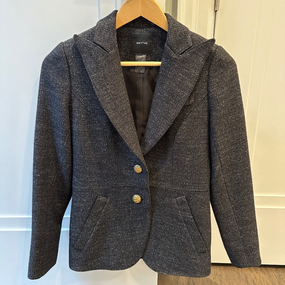 Smythe Dark Charcoal Grey Wool Blazer (size 2)
